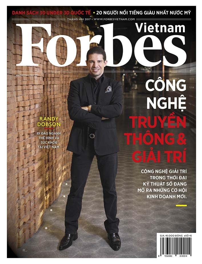 Randy Dobson on the cover of Forbes Vietnam
