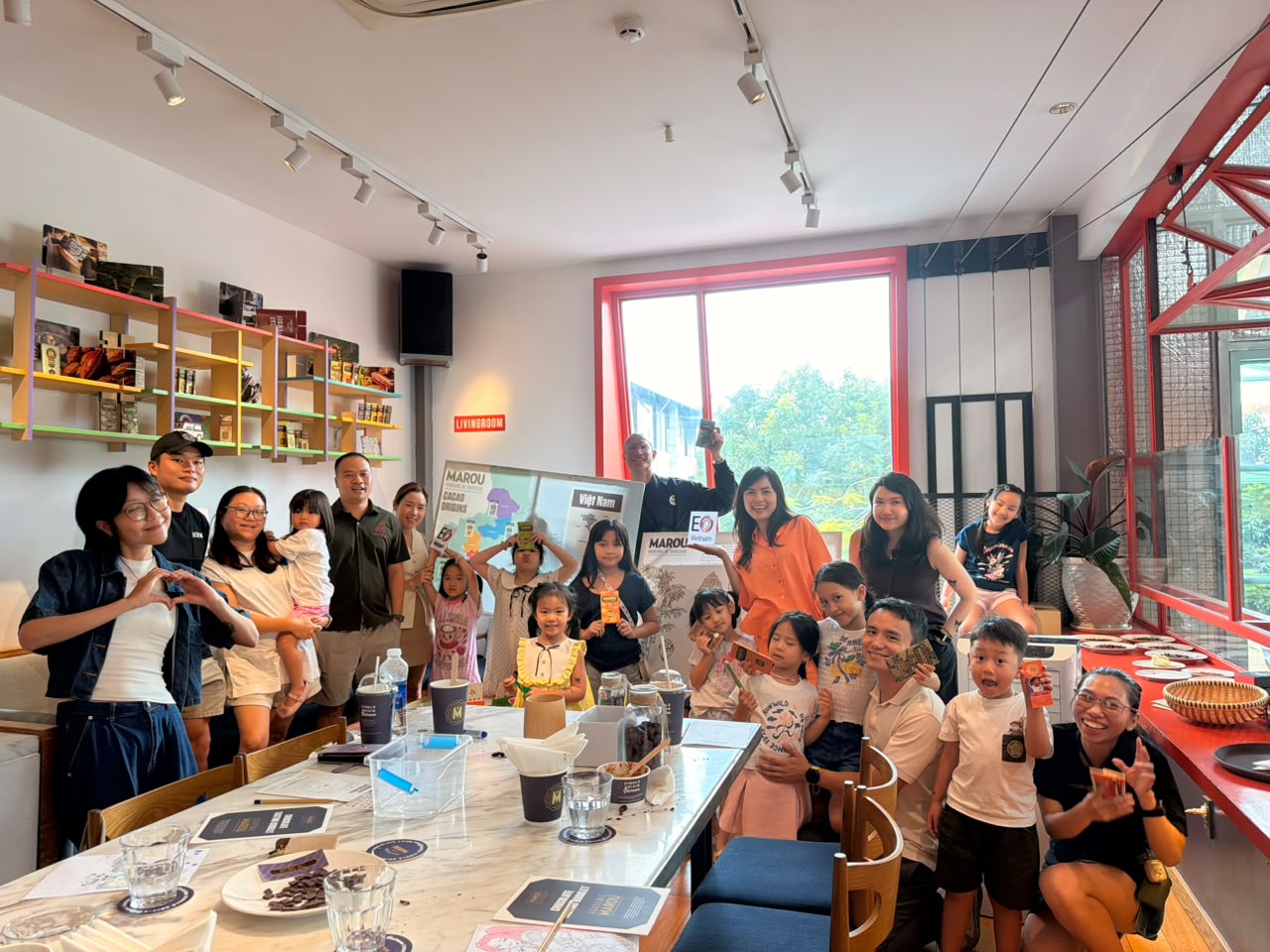 Families and kids gathered for MyEO Family Day at Maison Marou